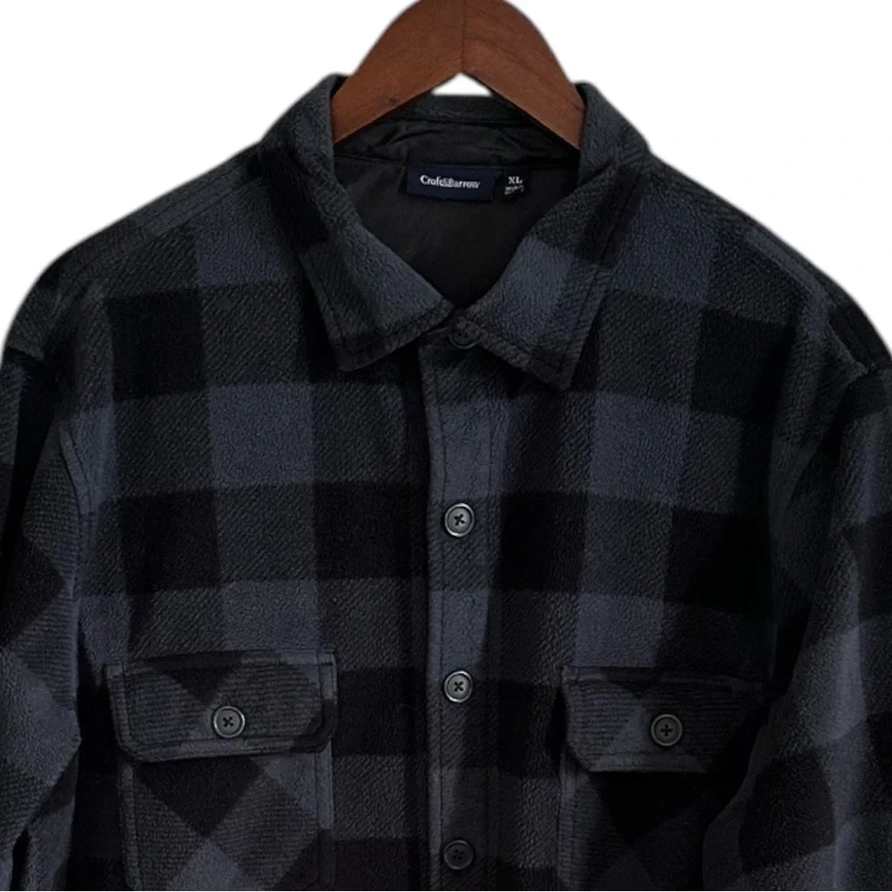 Y2K Croft & Barrow Men’s XL Button Down Flannel Jacket Like New Condition